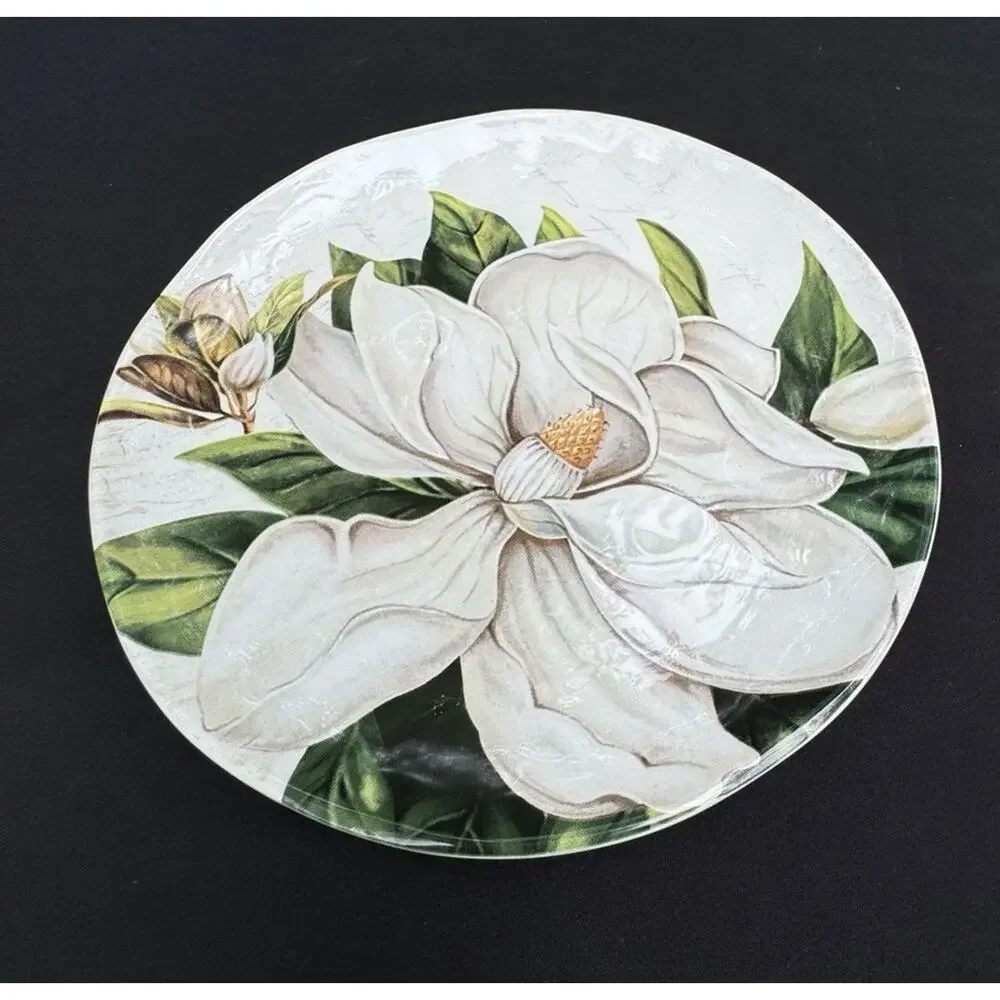 Vtg Pier 1 Magnolia Floral Pattern Ironstone 8.75